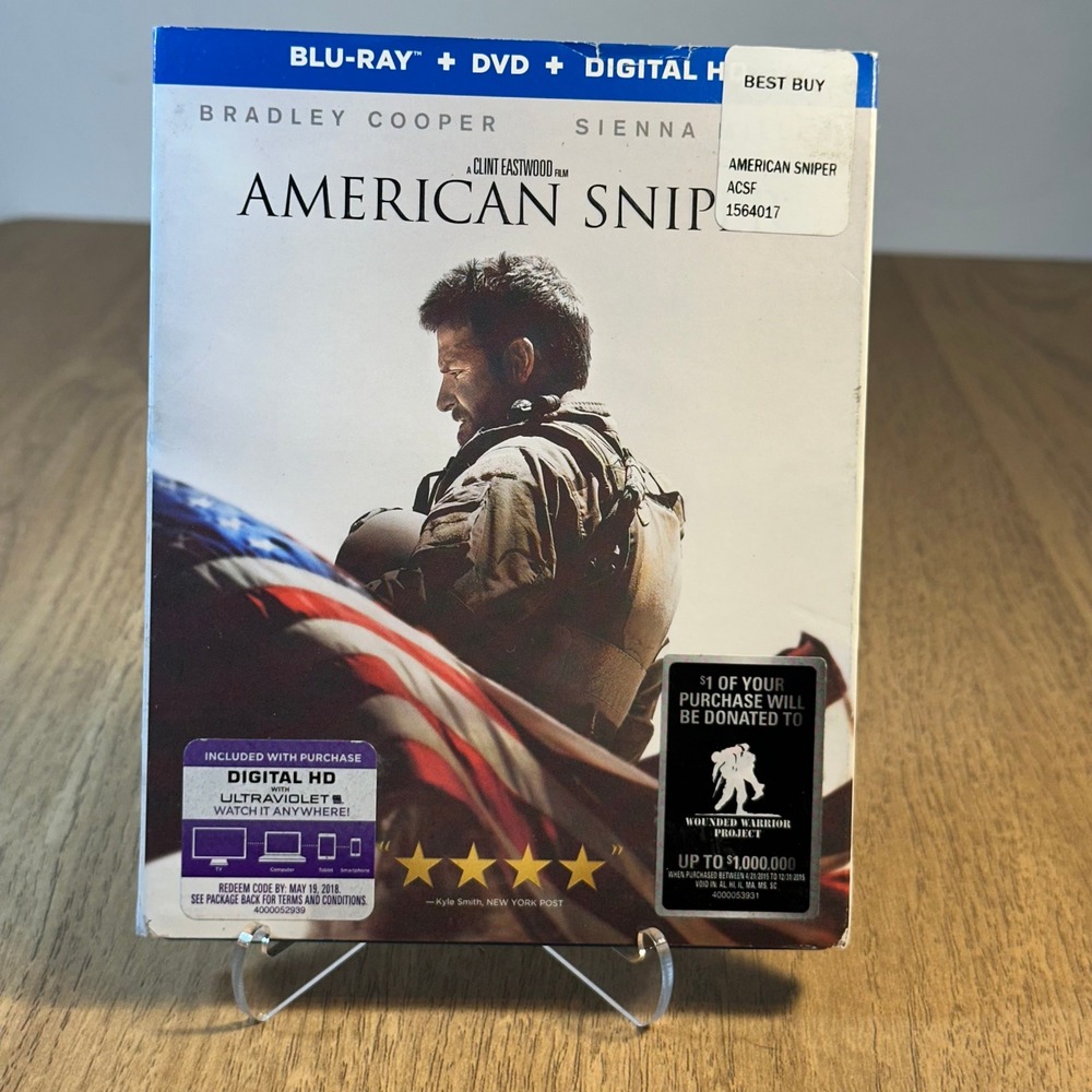 Warner Bros American Sniper Blu-ray DVD Digital Bradley Cooper Good Slipcover